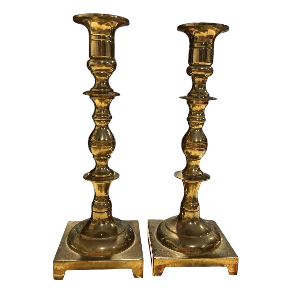 Vintage CM Solid Brass Candlestick Holders 9.75” tall, 1 Pair of Two - Picture 9 of 9
